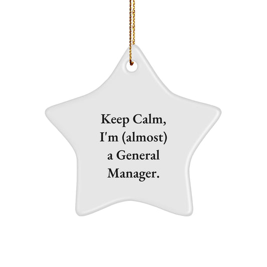 Funny General Manager Office Decor Star Ornament Gifts from Men to General Manager Christmas Unique Gifts - Image 1
