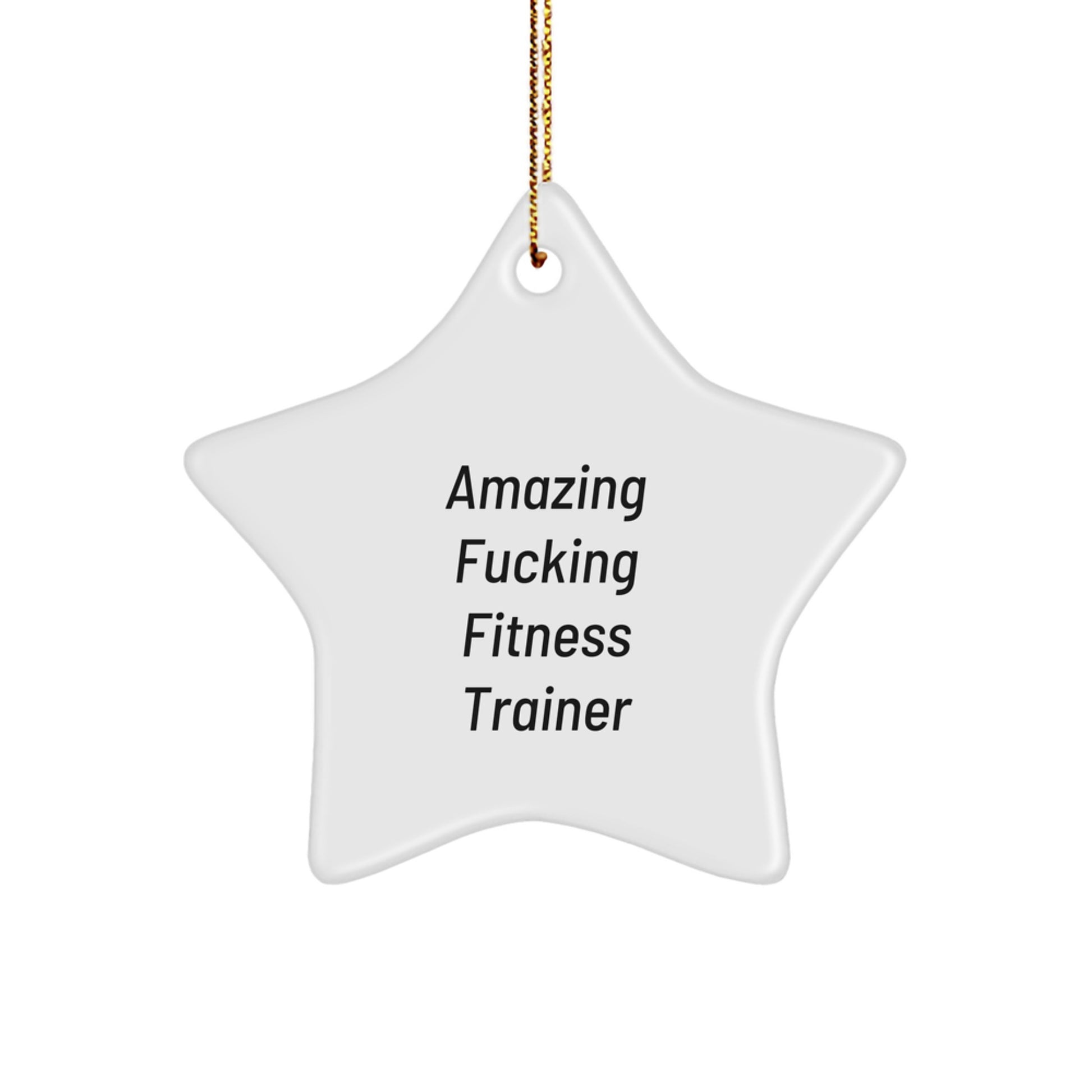 Funny Fitness Trainer Star Ornament Gifts from Men for Women Friends Family Christmas Unique Decorations - Image 1