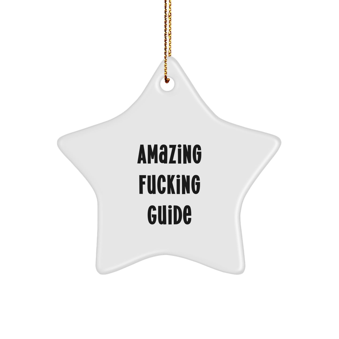Funny Guide Gifts for Guide Lovers, Star Ornament for Guide Enthusiasts, Christmas Unique Gifts from Friends to Guide Fans - Image 1