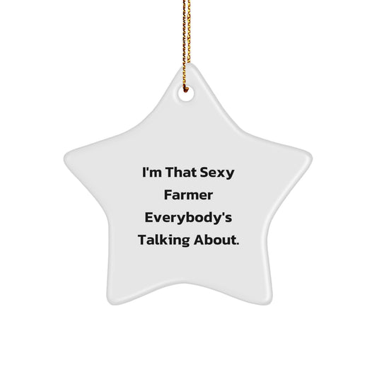 Sexy Farmer Star Ornament Gifts from Men for Christmas Unique Gifts - Image 1