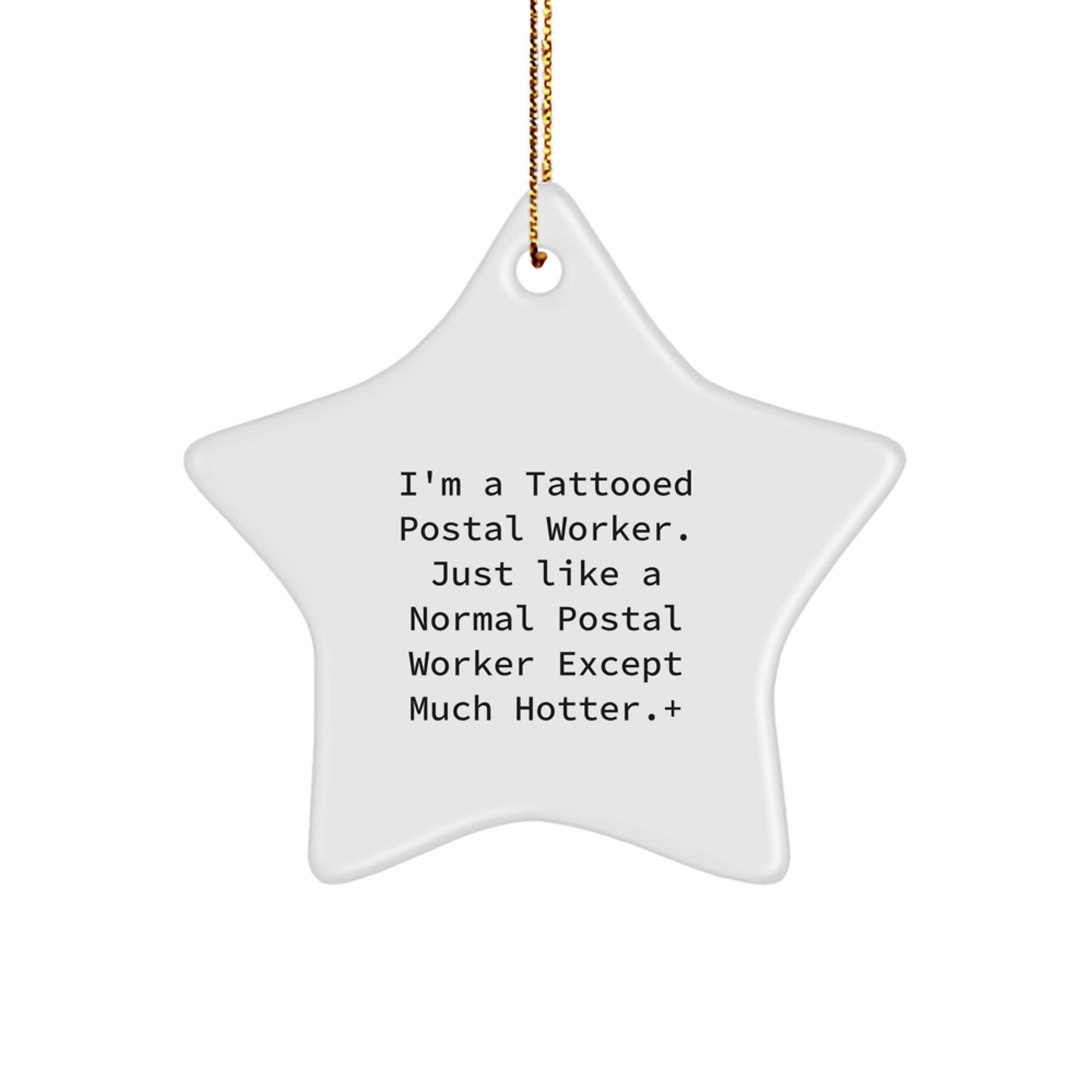 Funny Postal Worker Star Ornament Gifts for Men, Unique Christmas Unique Gifts from Friends to Coworkers, Postal Worker Gifts with Humor - Image 1