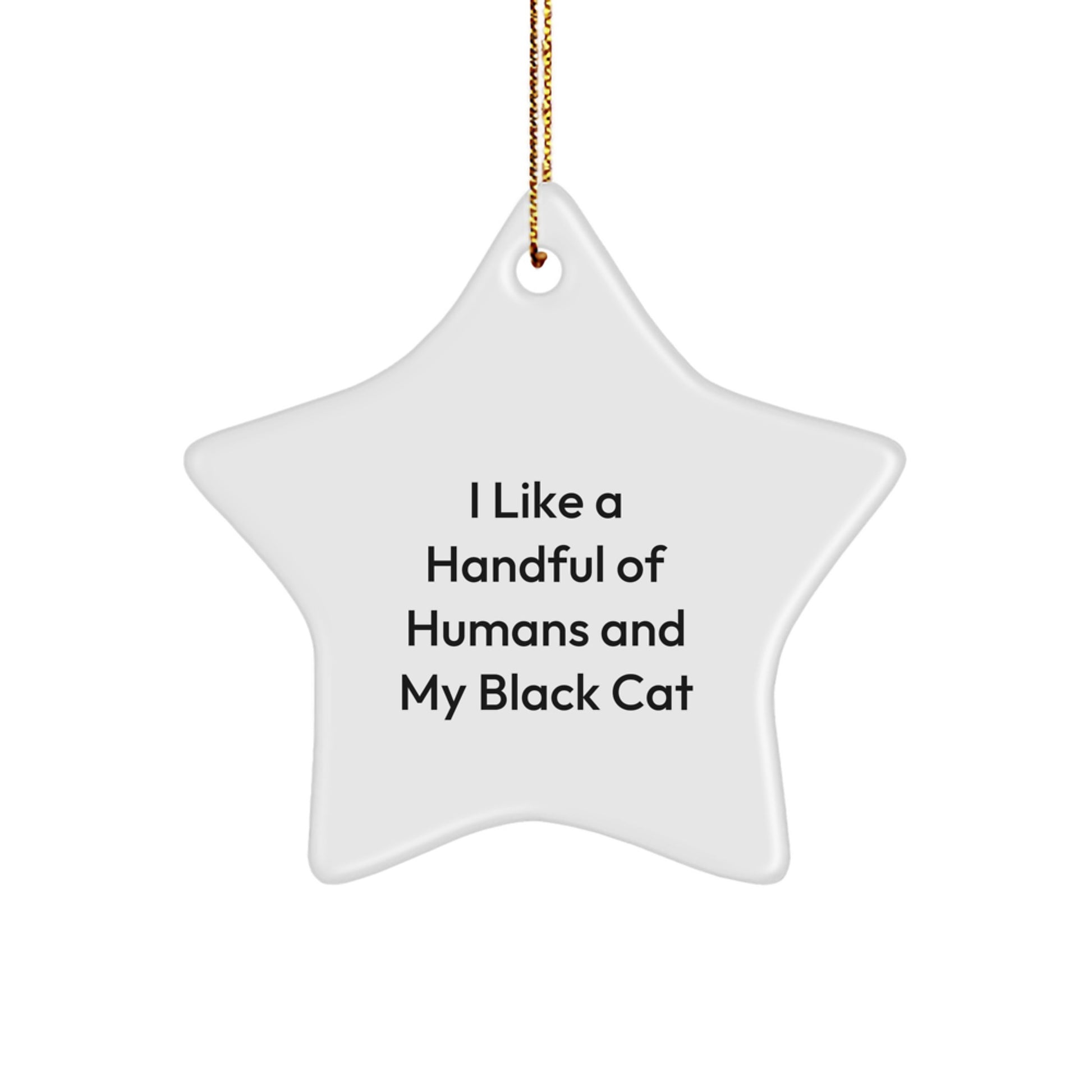 Funny Black Cat Gifts for Black Cat Lovers, Star Ornament from Friends and Family for Christmas Unique Gifts - Image 1