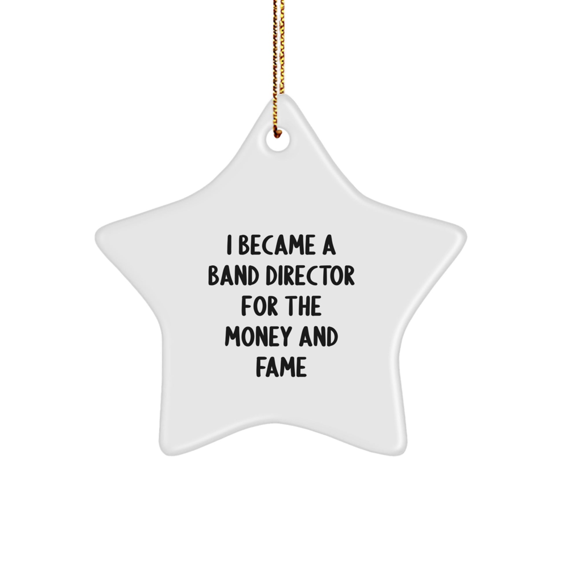 Funny Band Director Gifts for Men from Friends, Star Ornament for Christmas Unique Gifts, Inspirational Quote Decoration - Image 1