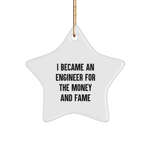 Funny Engineer Star Ornament Gifts from Friends to Engineer Coworkers for Christmas Unique Decorations - Image 1