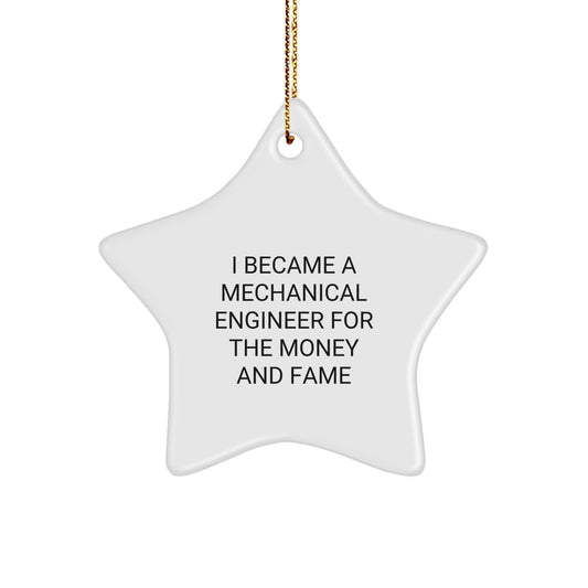 Funny Mechanical Engineer Star Ornament Gifts from Friends for Christmas Unique Presents - Image 1