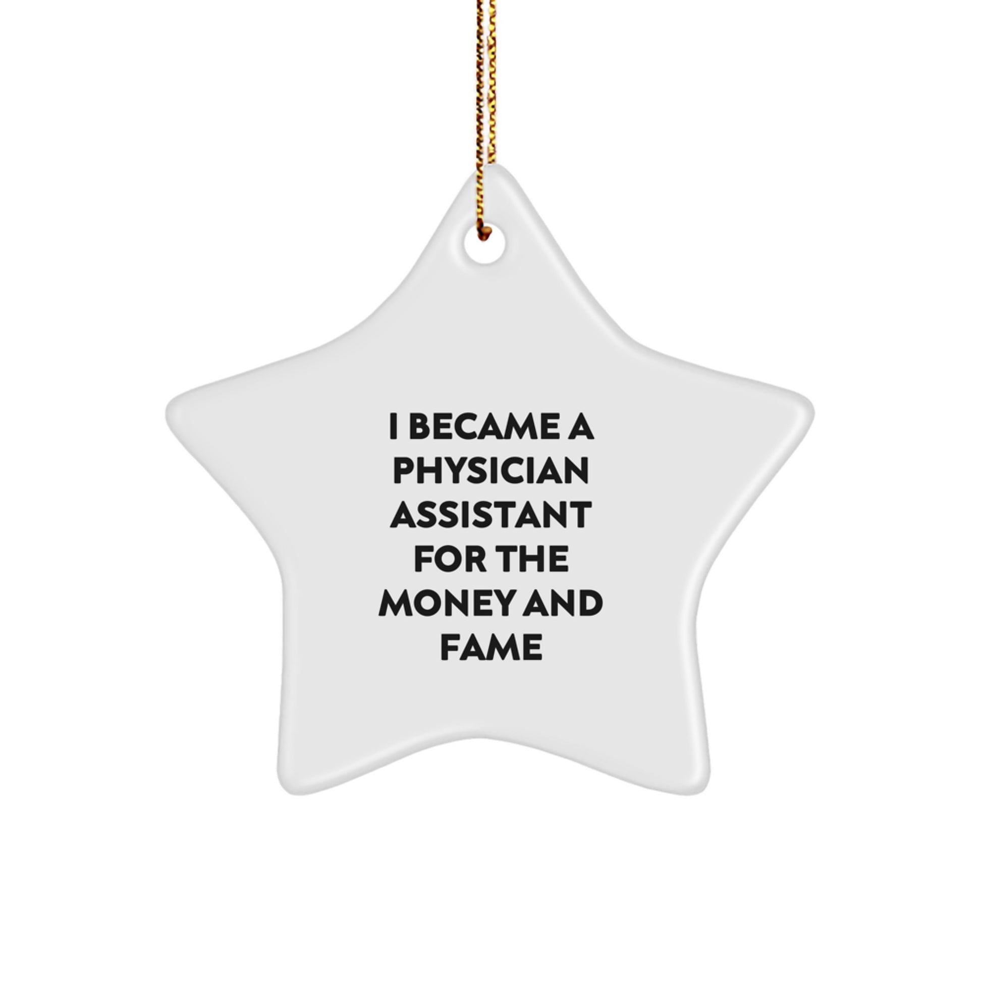 Funny Star Ornaments for Physician Assistant Friends - Gifts from Coworkers for Christmas Unique Presents - Image 1
