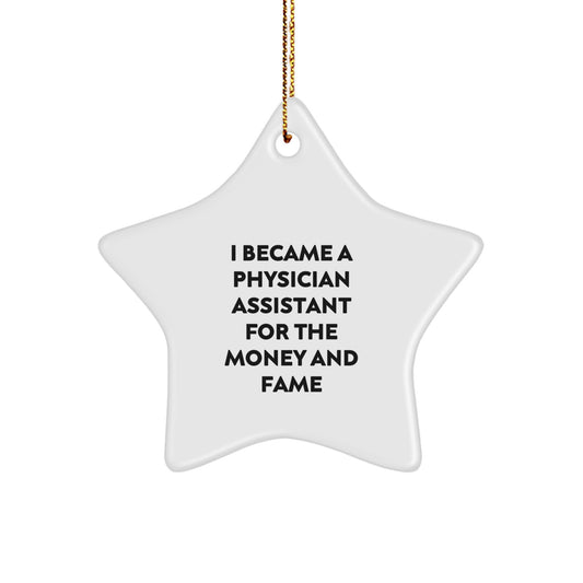 Funny Star Ornaments for Physician Assistant Friends - Gifts from Coworkers for Christmas Unique Presents - Image 1