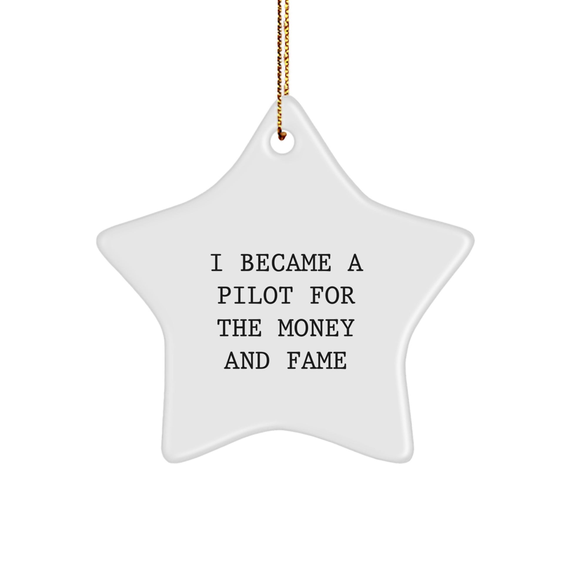 Gifts from Friends for Pilot Men - Christmas Unique Star Ornament Decorations - Funny Pilot Quotes Gifts - Image 1