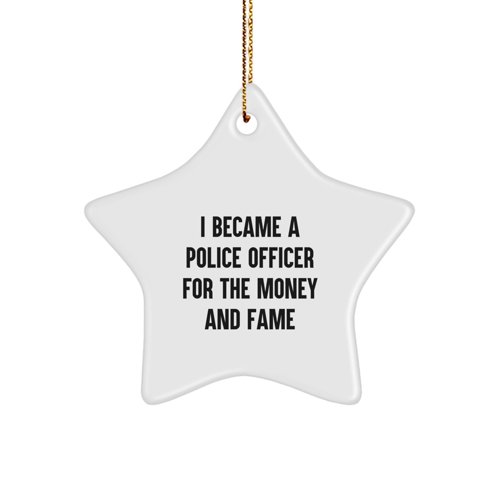 Funny Police Officer Christmas Unique Gifts for Men, Star Ornament for Police Officer Fans, Christmas Unique Gifts from Friends and Family - Image 1