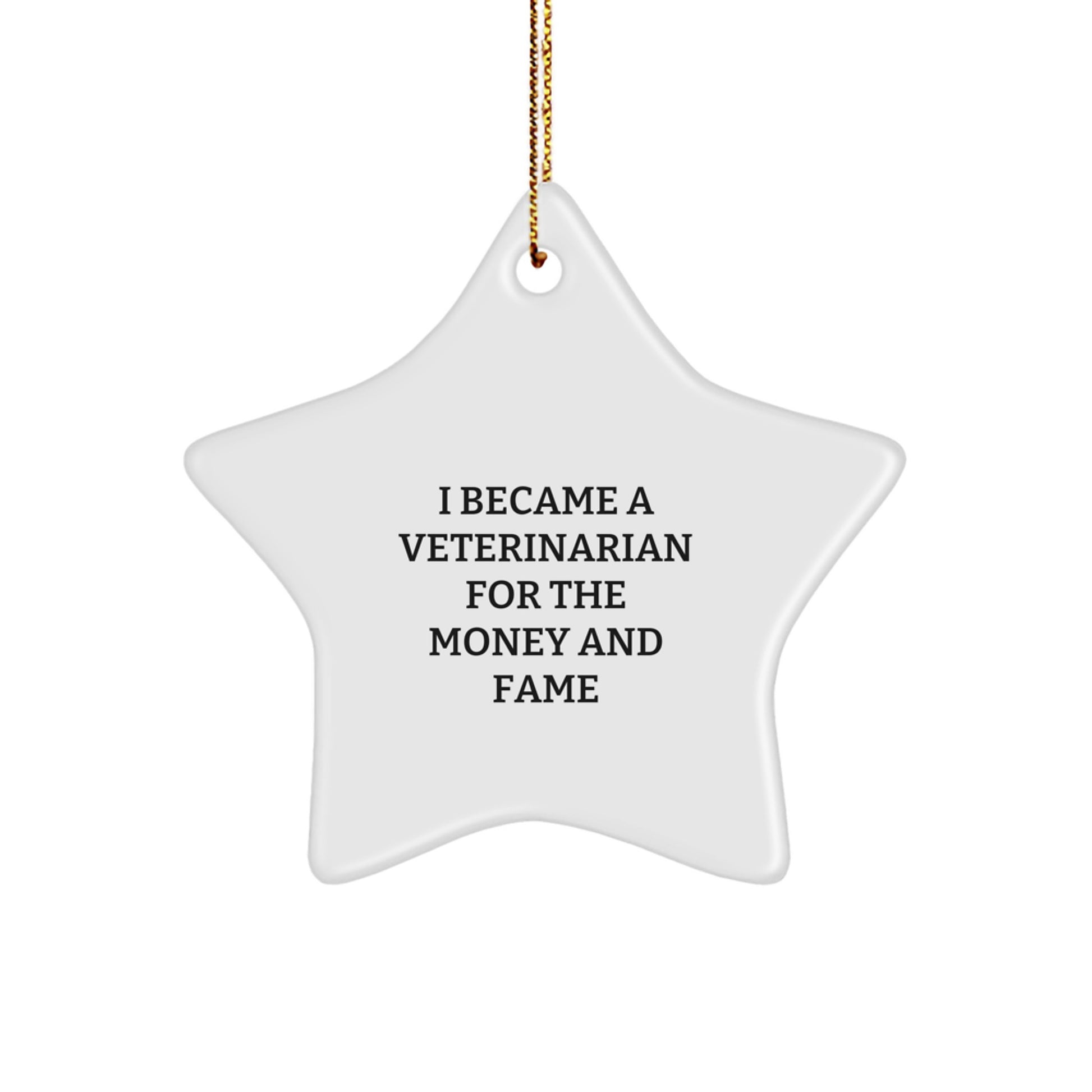 Gifts for Veterinarians from Friends - Funny Quote Star Ornament, Christmas Unique Gifts, Veterinarian Star Decoration - Image 1
