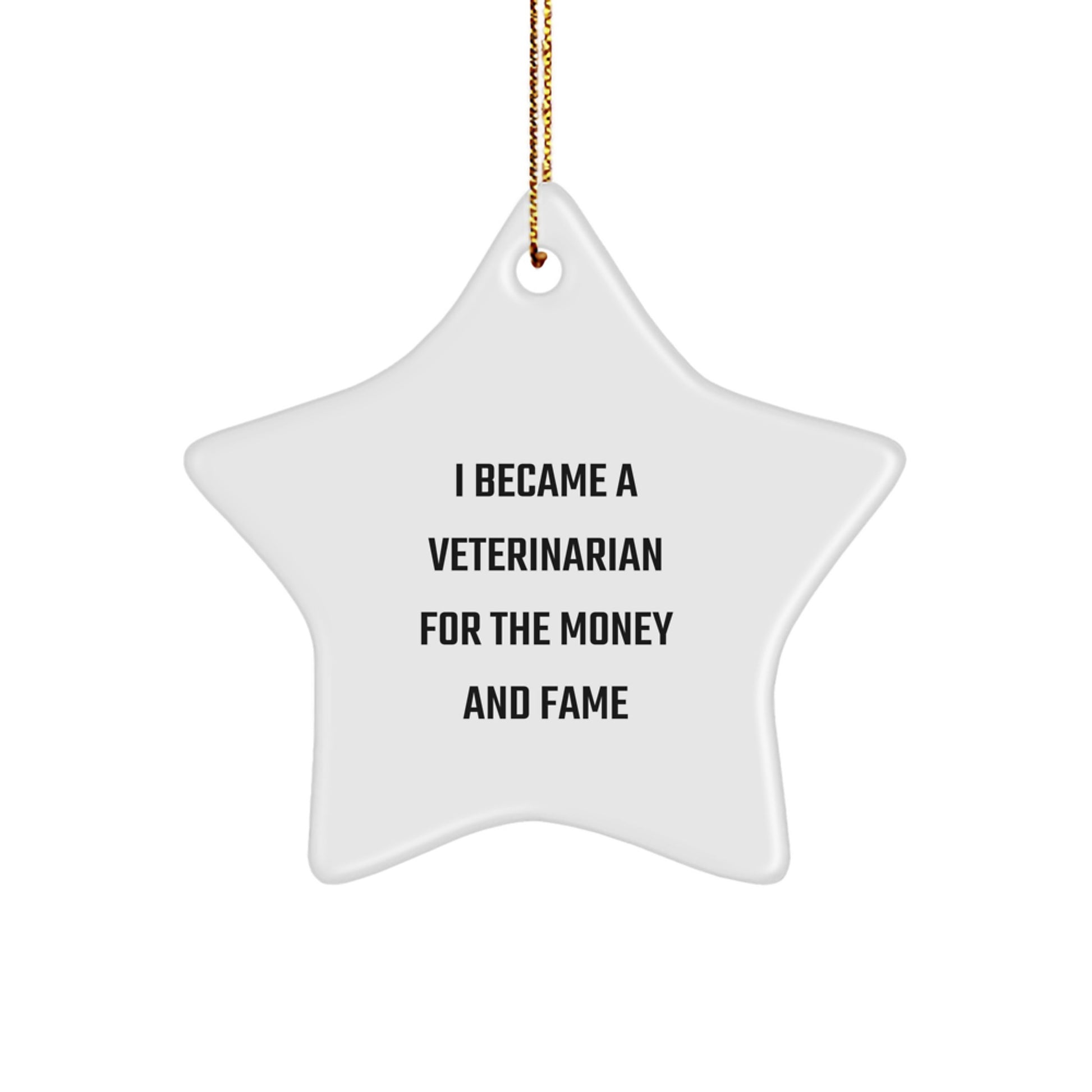 Funny Veterinarian Gifts for Men from Coworkers, Star Ornament, Christmas Unique - Image 1