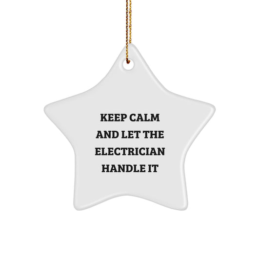 Funny Electrician Gifts from Friends for Christmas Unique Star Ornaments - Image 1