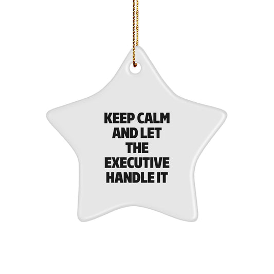 Funny Executive Star Ornament Gifts from Friends to Executive Men for Christmas - Image 1