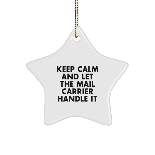 Funny Mail Carrier Christmas Decor Funny Star Ornament Gifts from Friends for Mail Carrier - Image 1
