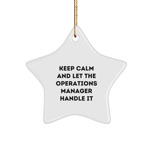 Funny Operations Manager Christmas Star Ornaments Gifts from Friends or Family for Operations Manager - Image 1