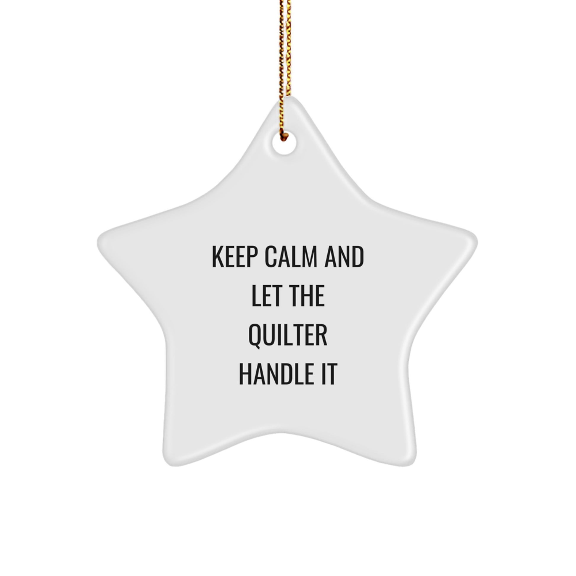 Quilter Star Ornament - Funny Keepsake Gifts from Family for Quilter, Christmas Unique Gifts - Image 1