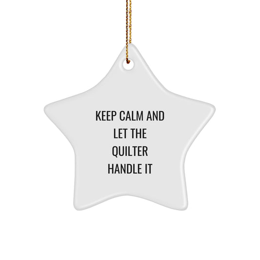 Quilter Star Ornament - Funny Keepsake Gifts from Family for Quilter, Christmas Unique Gifts - Image 1