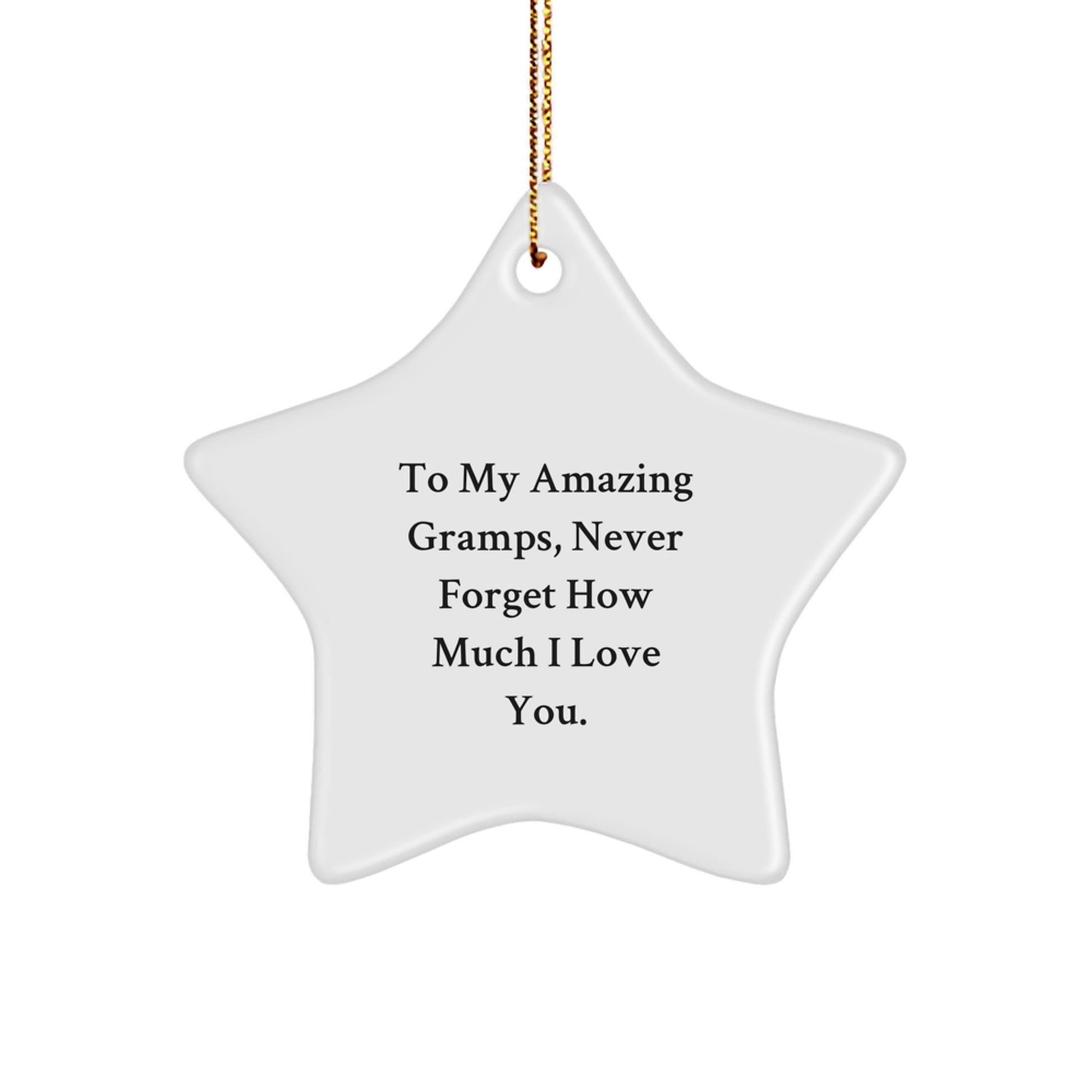 Funny Gramps Gifts, Star Ornament To My Amazing Gramps, Christmas Unique Gifts from Grandchildren - Image 1