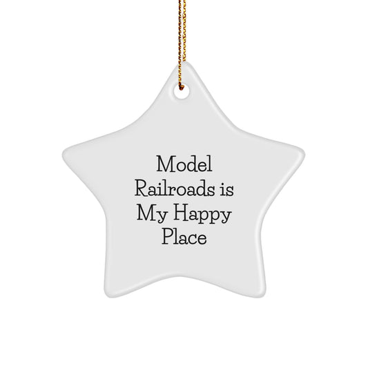 Funny Model Railroads Christmas Star Ornament Gifts from Friends to Family - Image 1