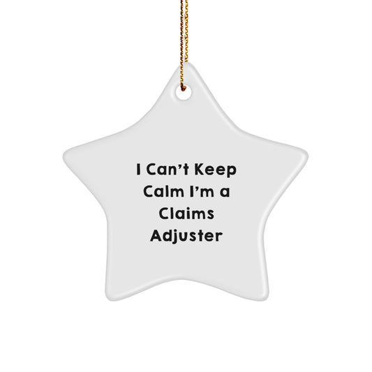 Funny Claims Adjuster Star Ornament, Gifts for Claims Adjuster Men, Christmas Unique Gifts from Friends - Image 1