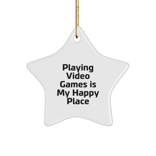 Funny Star Ornament for Playing Video Games Lovers from Friends and Family - Image 1
