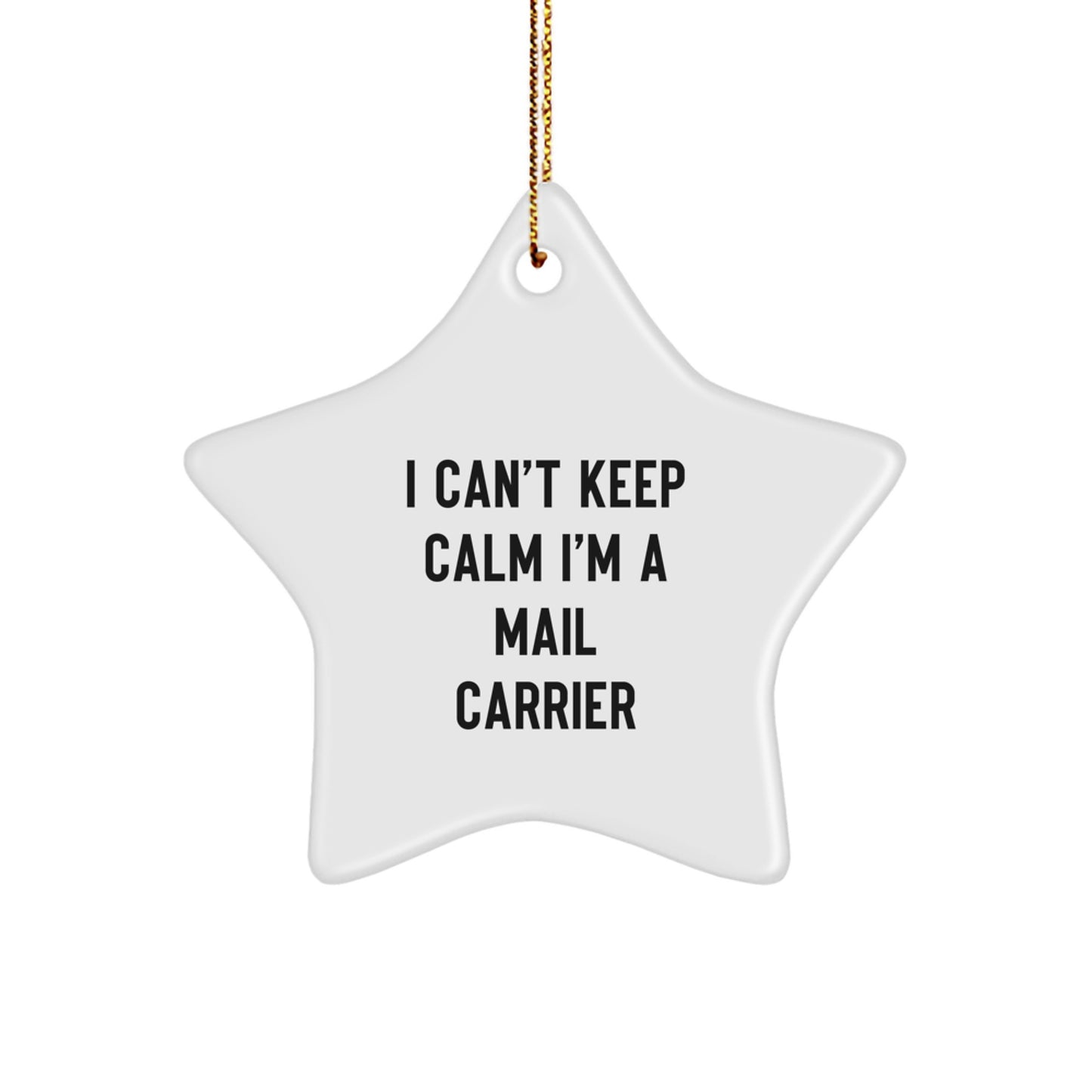 Funny Mail Carrier Star Ornament Gifts from Friends for Mail Carrier Men Women Coworkers - I Can't Keep Calm I'm A Mail Carrier Unique Christmas Unique Gifts - Image 1