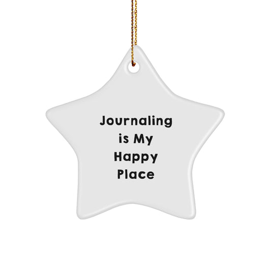 Journaling Star Ornament, Funny Gift from Family for Journaling Lovers, Christmas Unique Gifts - Image 1