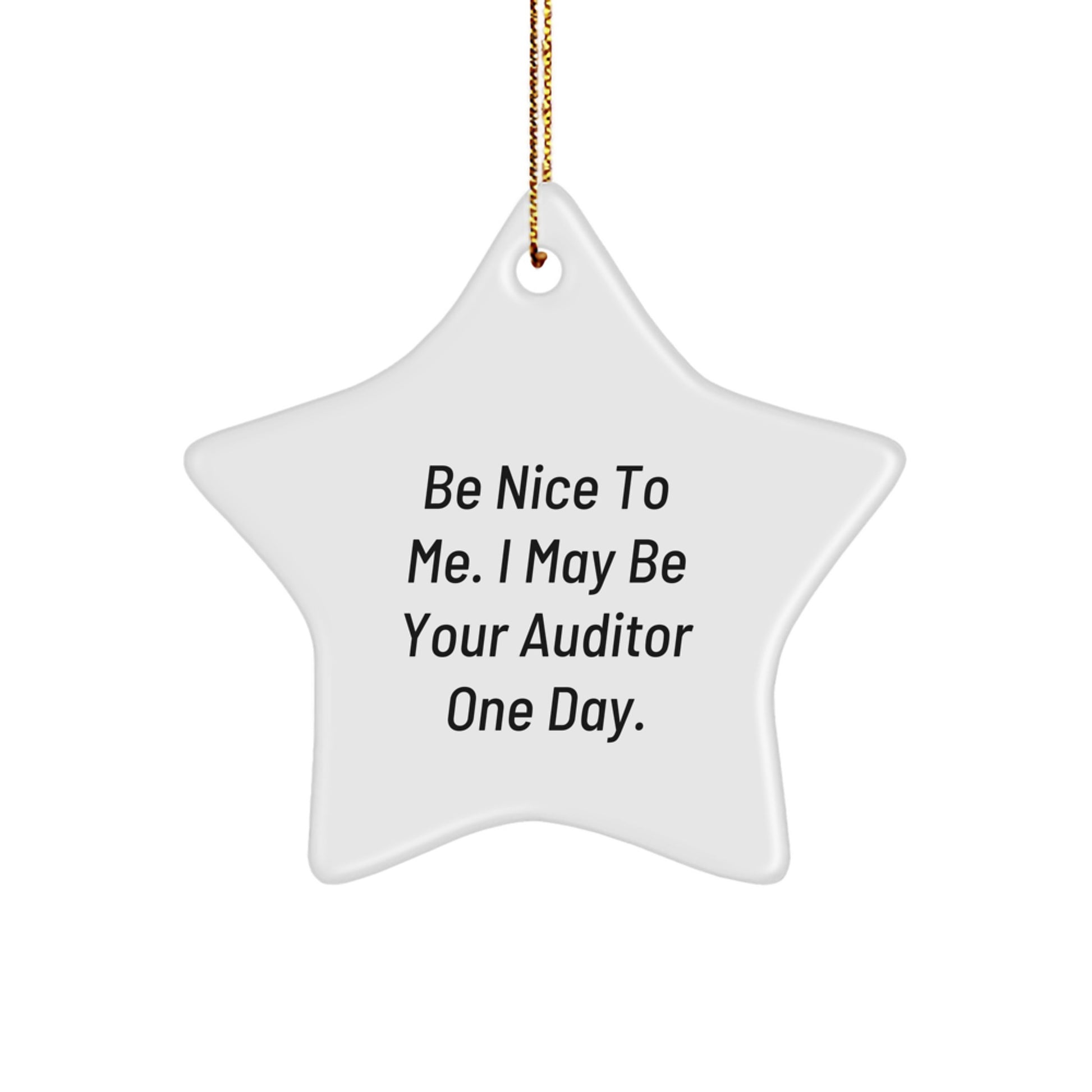 Funny Auditor Gifts from Women for Auditor Friends at Christmas Unique Star Ornament - Image 1