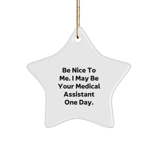 Funny Medical Assistant Star Ornament Gifts from Friends for Medical Assistant Christmas Unique Gifts - Image 1
