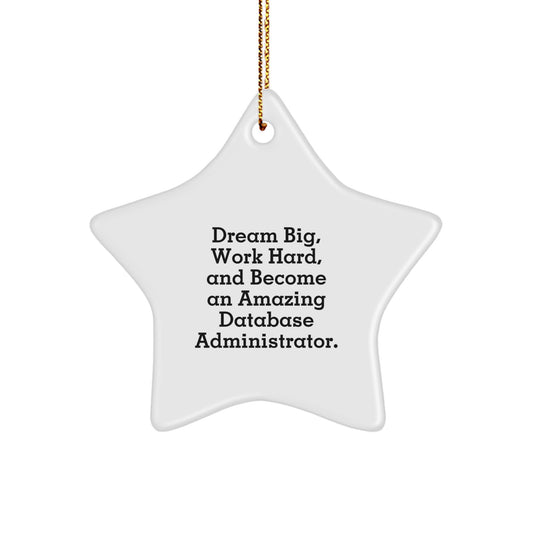 Database Administrator Star Ornament Gifts from Friends and Family - Dream Big, Work Hard, Inspire Your Database Pro - Image 1