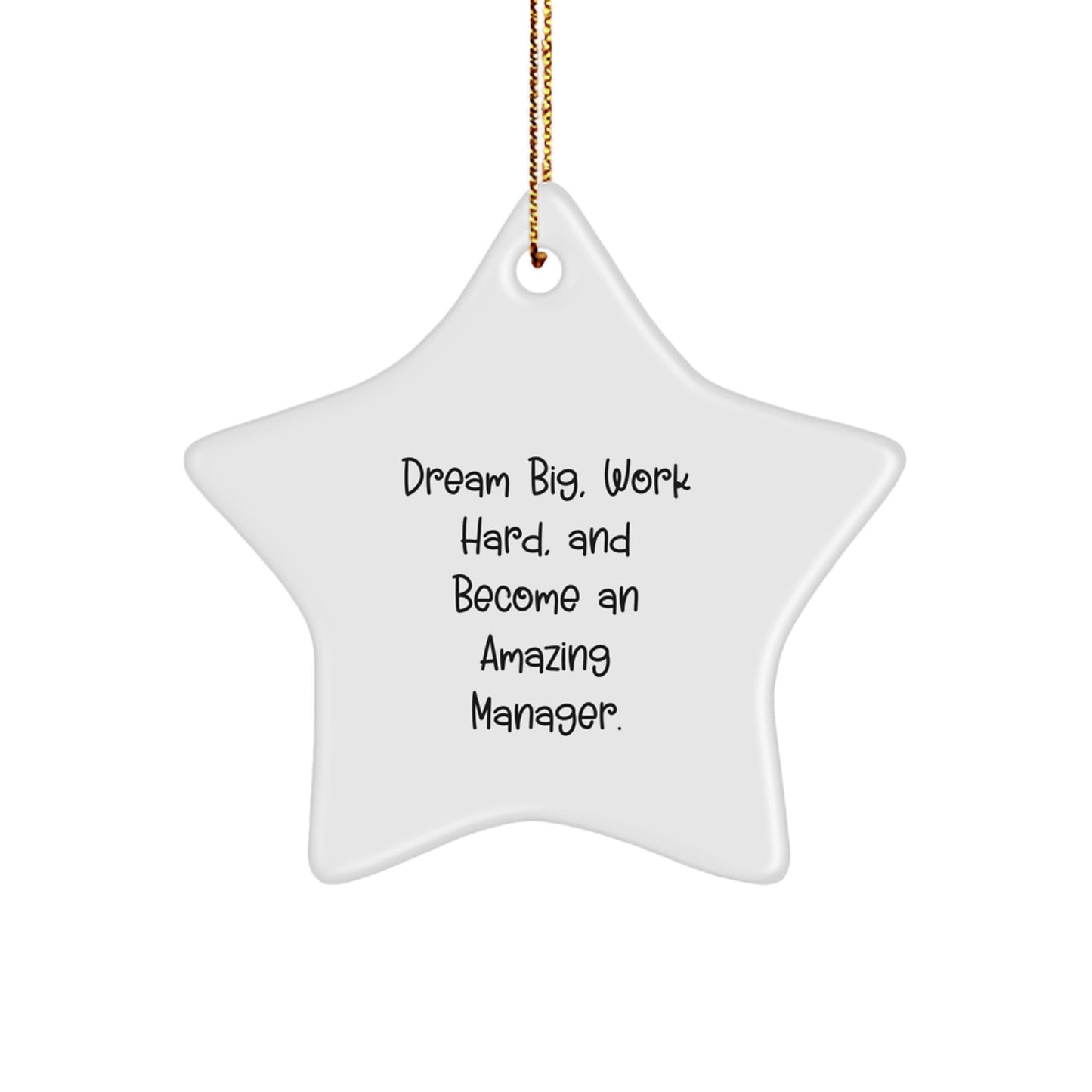 Funny Inspirational Manager Star Ornament Gifts from Friends, Coworkers, Family for Christmas Unique Manager - Image 1
