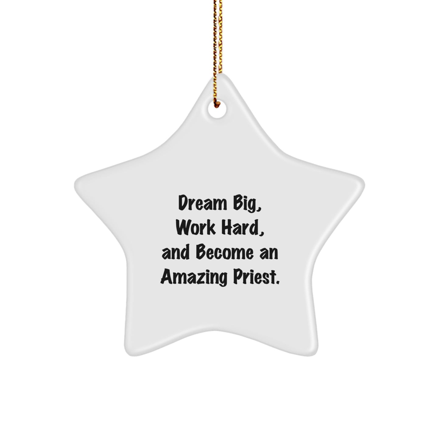 Funny Priest Star Ornament Gifts for Priest Christmas Unique Gifts from Family - Image 1
