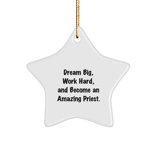 Funny Priest Star Ornament Gifts for Priest Christmas Unique Gifts from Family - Image 1