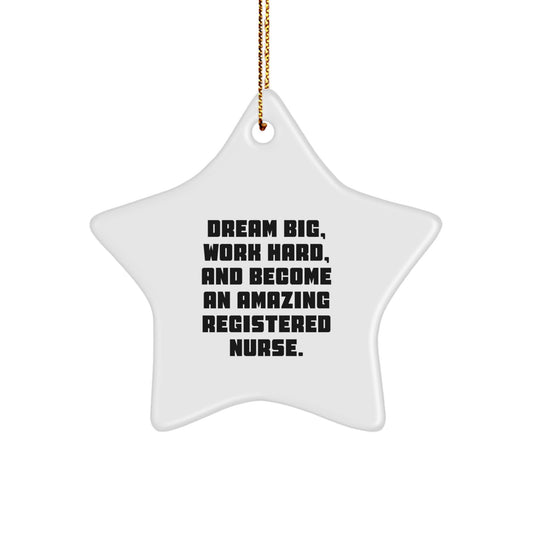 Gifts from Family, Friends, or Coworkers to Registered Nurse, Inspirational Star Ornament for Christmas Unique Gifts - Image 1