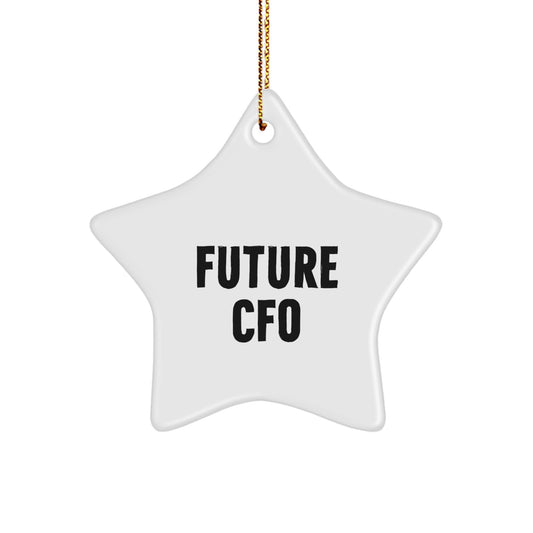 Funny Future CFO Gifts from Friends for Men CFO Star Ornament Christmas Unique Decorations - Image 1