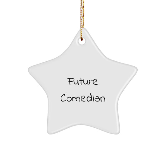 Funny Comedian Gifts from Friends for Comedian Christmas Unique Star Ornament, Future Comedian Star Decoration, Comedian Decorative Star Shape Gift - Image 1