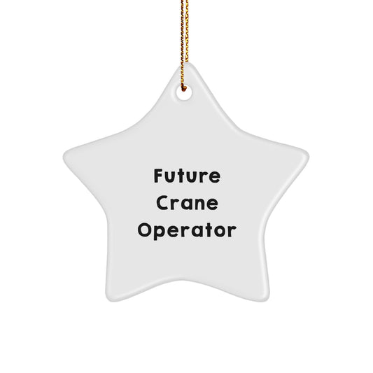 Funny 'Reach for the Stars' Crane Operator Christmas Unique Gifts from Friends - Star Ornament for Future Crane Operator - Image 1