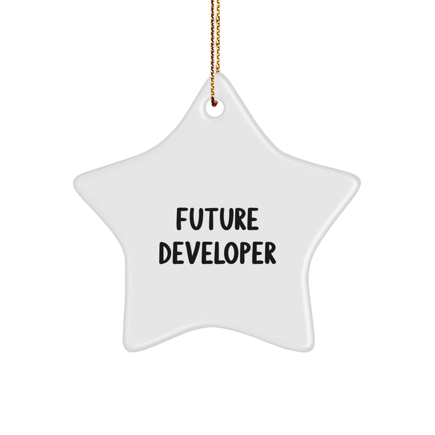 Funny Quotes for Developers Star Ornament, Gifts for Future Developer, Christmas Unique Gifts from Friends - Image 1