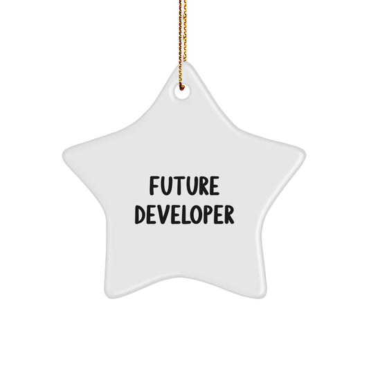 Funny Quotes for Developers Star Ornament, Gifts for Future Developer, Christmas Unique Gifts from Friends - Image 1