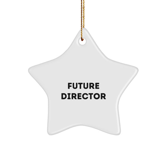 Funny Future Director Christmas Unique Gifts from Friends for Men - Star Ornament, White, Director Star Decoration, Inspirational, Quote Decorative - Image 1