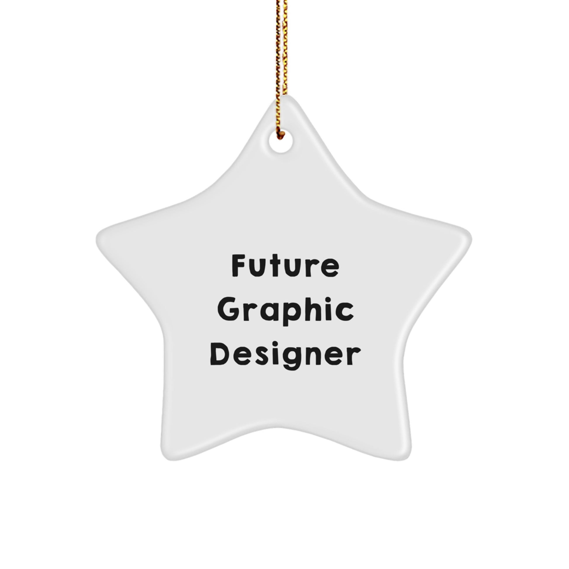 Funny Quote Gifts for Graphic Designers - Star Ornament from Friends - Christmas Decorations - Image 1