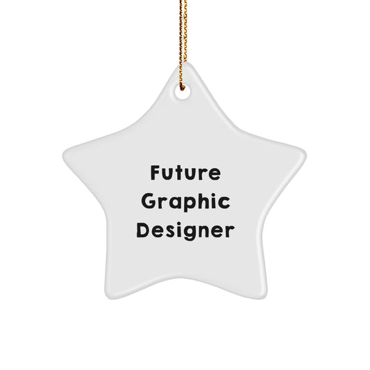 Funny Quote Gifts for Graphic Designers - Star Ornament from Friends - Christmas Decorations - Image 1