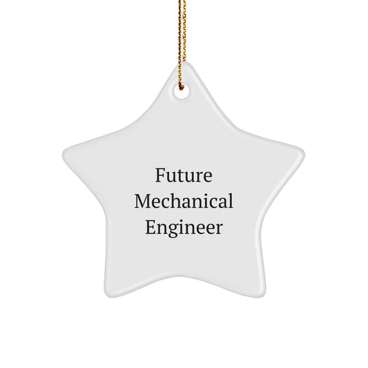 Funny Future Mechanical Engineer Gifts, Star Ornament for Men, Women, Friends, Coworkers, Family - 'Believe You Can and You're Halfway There' Christmas Memorable Present - Image 1