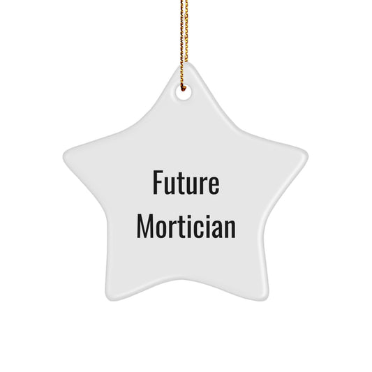 Funny Future Mortician Gifts from Family, Unique Mortician Star Ornament for Christmas, Inspirational Quote 'Become a Mortician', Gifts for Mortician, Men, Women, Friends, Coworkers, Family - Image 1