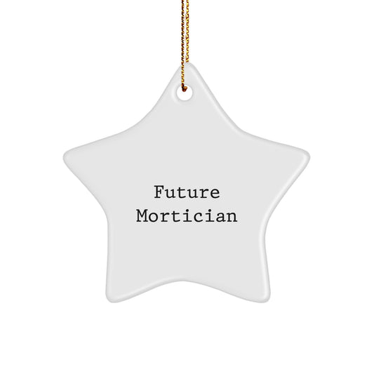 Funny Mortician Gifts from Friends for Future Mortician Star Ornament, Christmas Unique Gifts, Star Shaped Ornament for Mortician's Office - Image 1