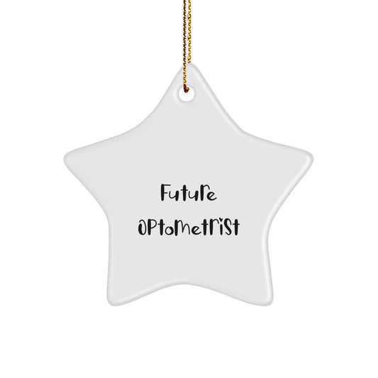 Funny Optometrist Gifts from Friends for Christmas - Future Optometrist Star Ornament Decoration - Image 1
