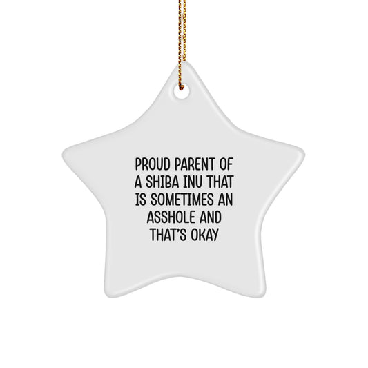 Funny Shiba Inu Dog Star Ornament Gifts from Men to Family for Christmas Unique Presents - Image 1