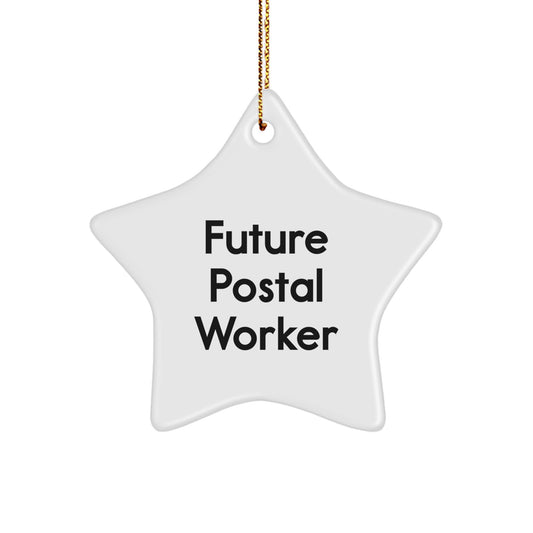 Funny Quote for Postal Worker Star Ornament, Gifts from Family for Postal Worker Men, Christmas Unique Gifts, Postal Worker Star Decoration for Christmas - Image 1