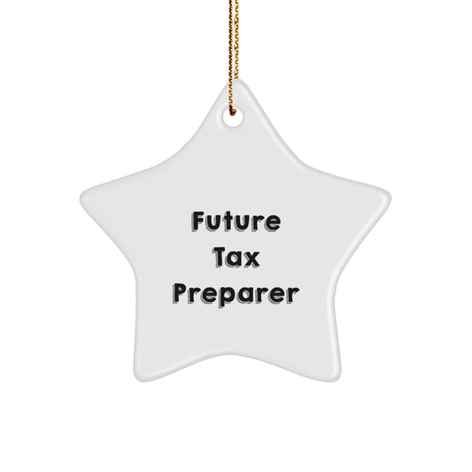 Funny Tax Preparer Gifts - 'You're a Star' Star Ornament for Future Tax Preparer, Gifts from Friends, Christmas Unique Gifts for Tax Preparer - Image 1