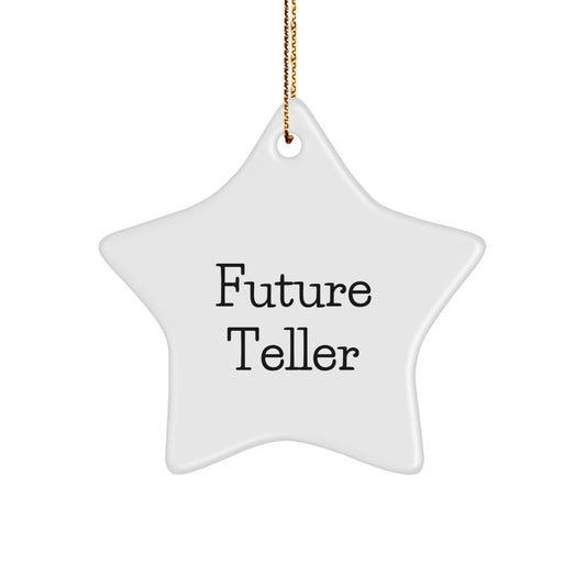 Funny Future Teller Star Ornament Gifts for Teller from Friends, Men, or Family - 'Life is a Mysterious Journey' Quote, Christmas Unique Gifts - Image 1